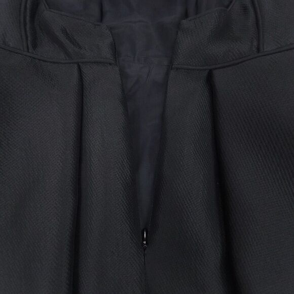 TIBI Simona Wool Jacquard Sleeveless Cut Out Origami Mini Dress 2 Black Minimal - Picture 7 of 9